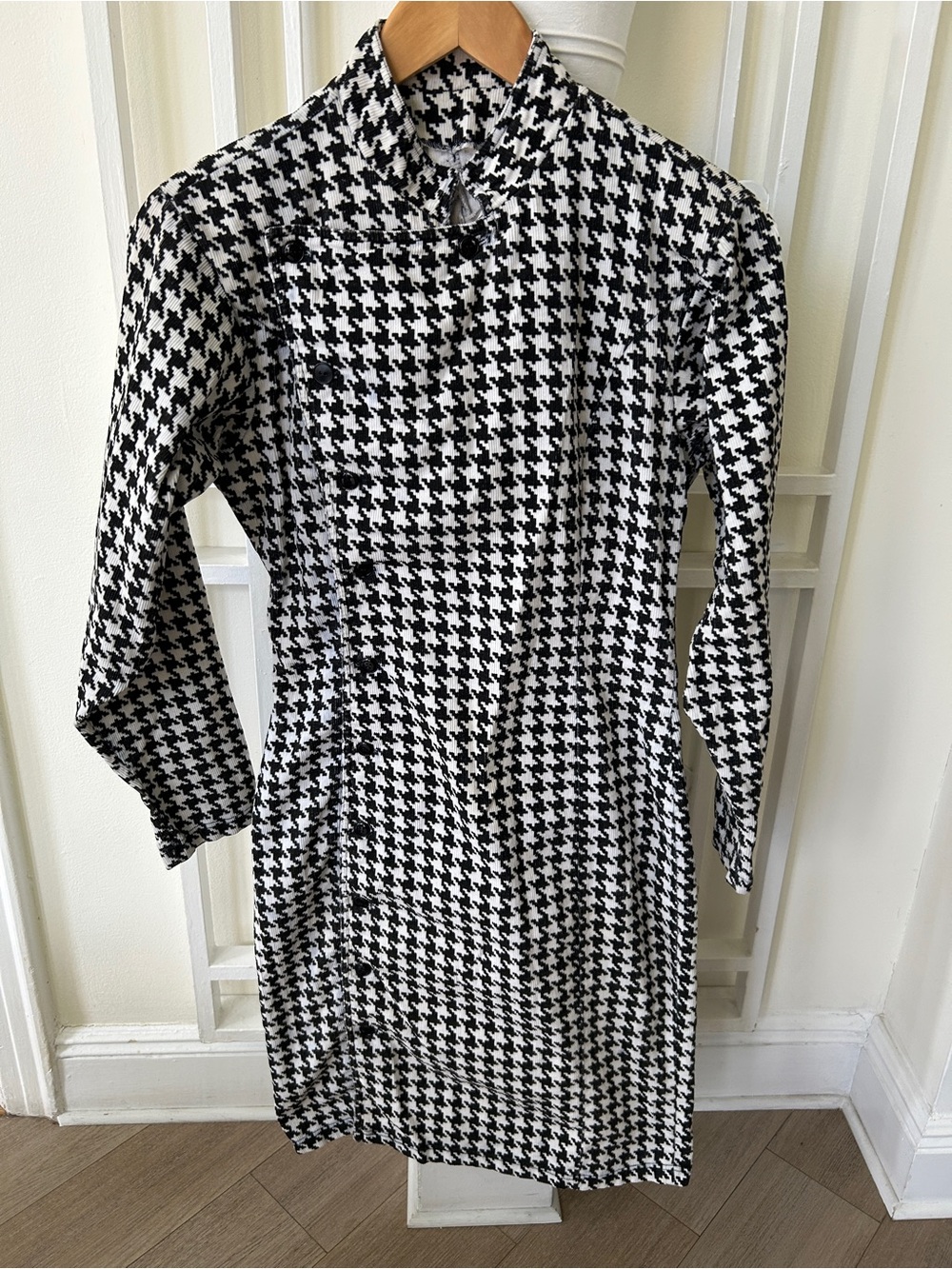 Iconic Vintage 1980’s Betsey Johnson Punk Grunge Black & White Houndstooth Dress